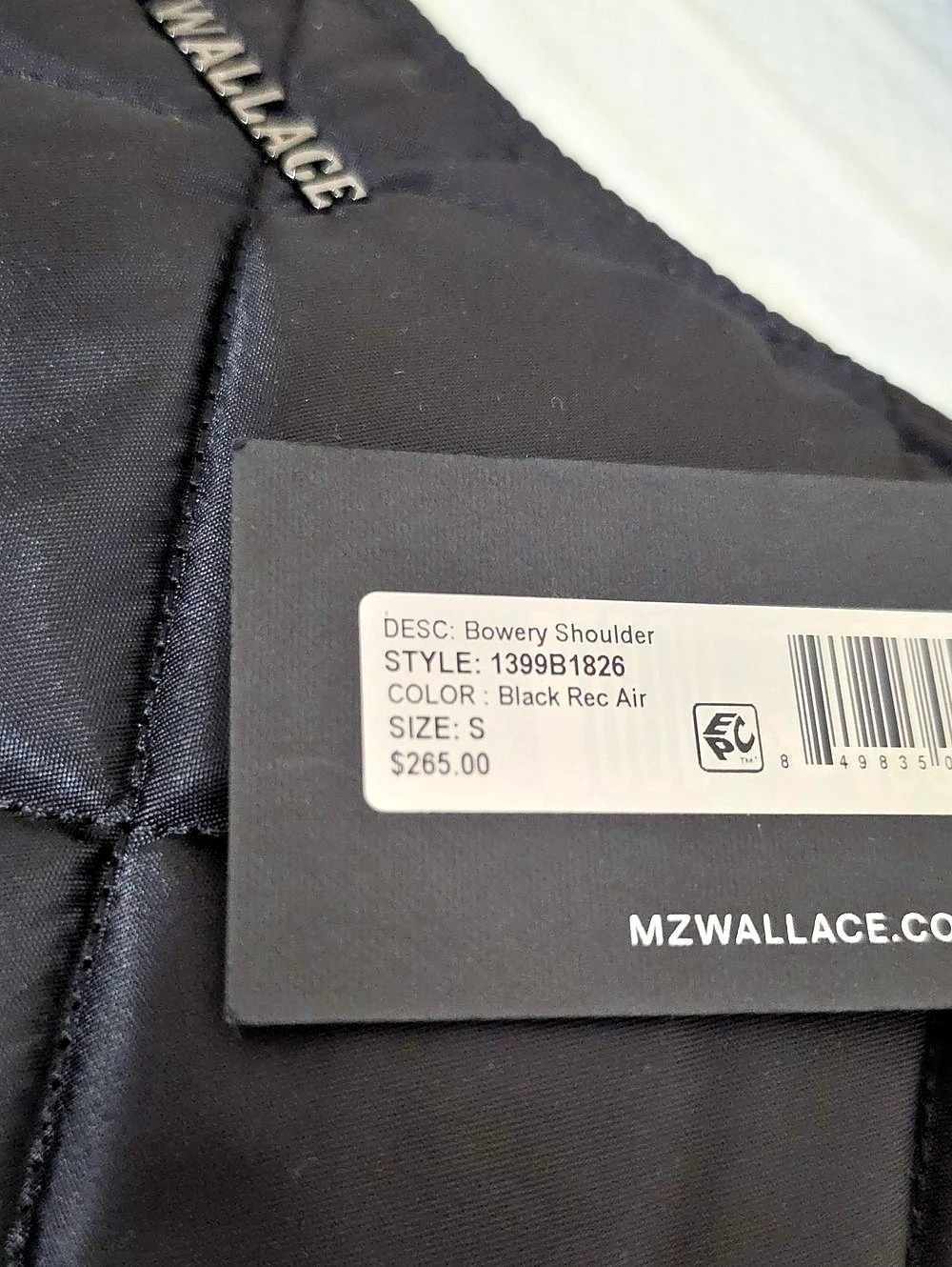 MZ Wallace Bowery Shoulder Quilted Crossbody Bag in Black NWT - Picture 7 of 10